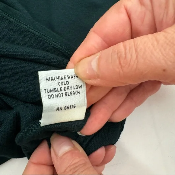 Bryn Walker Dimitri French Terry Knit Draped Neck Dolman Sleeve Oversized Tunic - Picture 8 of 12